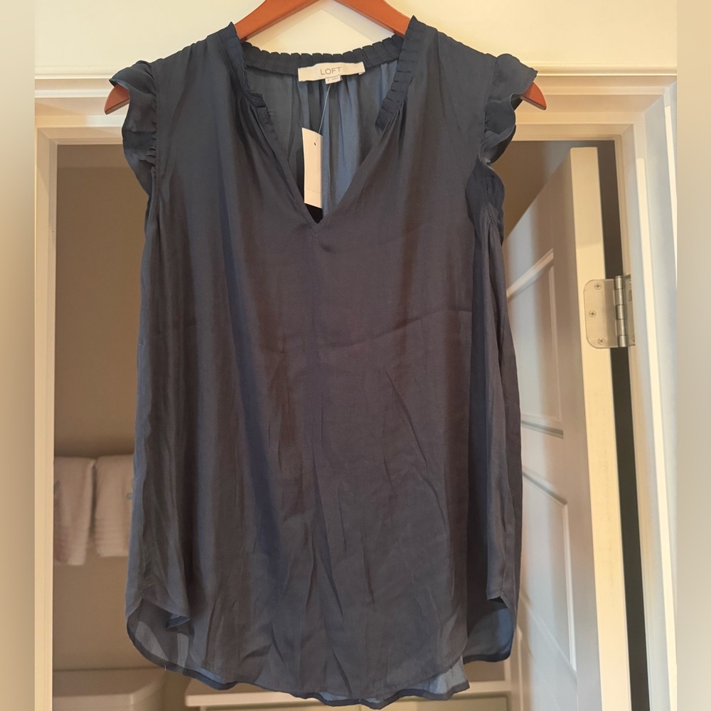 Loft Navy Tank Blouse